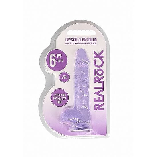 RealRock Crystal Clear 15cm Purple