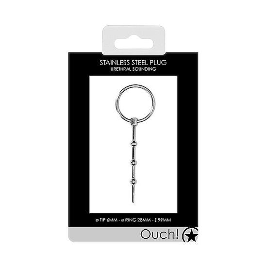 Ouch! Silicone Plug & Cock Ring Set Urethral Sounding