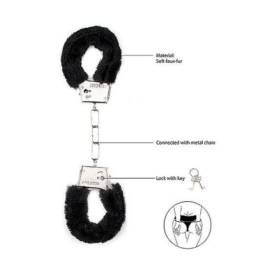 Shots Furry Handcuffs Black