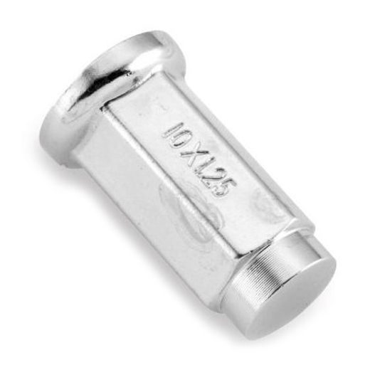 10MM FLAT CHROME LUG NUT 14MM HEAD BOX OF 16