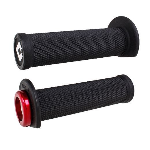 ODI GRIPS RUFFIAN ATV LOCK-ON V2.1, 125 MM, BLACK/RED CLAMPS