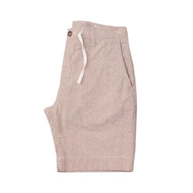 Brooksfield Pleated Linen Trousers — Terracotta