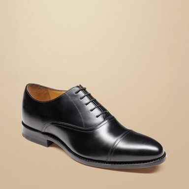 Charles Tyrwhitt Leather Oxford Shoes — Black