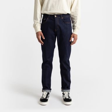 Brooksfield Pleated Linen Trousers — Navy