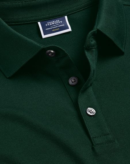 Charles Tyrwhitt Pique Polo — Dark Green