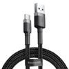 Baseus Cafule kabel USB-C, černo-šedý, 0,5 m (CATKLF-AG1)