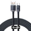 Baseus Crystal Shine Series kabel s podporou rychlého nabíjení, USB - USB-C, 100W, 1,2 m, černý (CAJY000401)