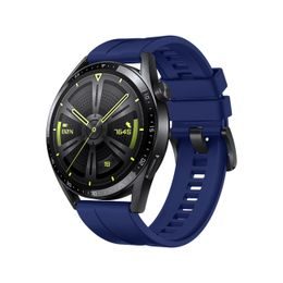 Curea de silicon Strap One pentru Huawei Watch GT 3 42 mm, albastru închis