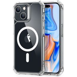 ESR Air Armor HaloLock s MagSafe obal, iPhone 15 Plus, průhledný