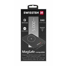 Swissten PowerBank pentru iPhone 12, 12 Pro, 12 Pro, 12 Pro MAX, 13, 13 Pro MAX (compatibil MagSafe) 5000 mAh