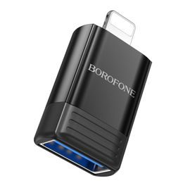 Adaptor Borofone BV18, Lightning la USB, negru