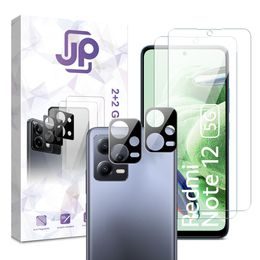 JP Combo pack, Sada 2 tvrzených skel a 2 sklíček na fotoaparát, Xiaomi Redmi Note 12 5G