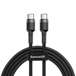 Baseus Cafule kábel, USB-C, fekete és szürke, 1 m (CATKLF-GG1)