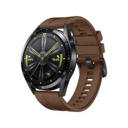 Curea de silicon Strap One pentru Huawei Watch GT 3 42 mm, maro