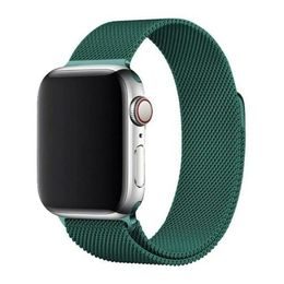 Magnetic Strap řemínek pro Apple Watch 7 (41mm), tmavě zelený