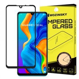 Folie sticlă securizată 5D pentru Huawei P30 Lite, neagră