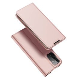 Dux Ducis Skin Leather case, husă tip carte, Samsung Galaxy A72 4G / A72 5G, roz