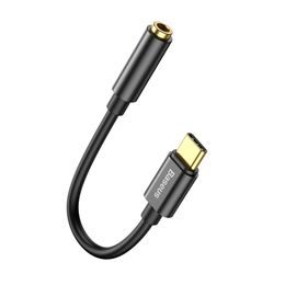 Baseus adapter USB-C - 3,5 mm-es csatlakozó, fekete (CATL54-01)