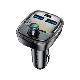 Forever FM vysílač Bluetooth 2x USB + USB-C, PD 30W TR-370, černý