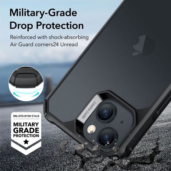 ESR Air Armor obal, iPhone 15, černý