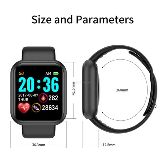 Smartwatch L18, černé