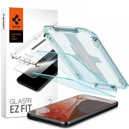 Spigen Glass.TR EZFit s aplikátorem, 2 kusy, Tvrzené sklo, Samsung Galaxy S22