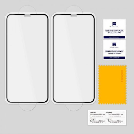 Spigen Full Cover Glass FC Tvrzené sklo 2 kusy, iPhone 11 Pro, černé
