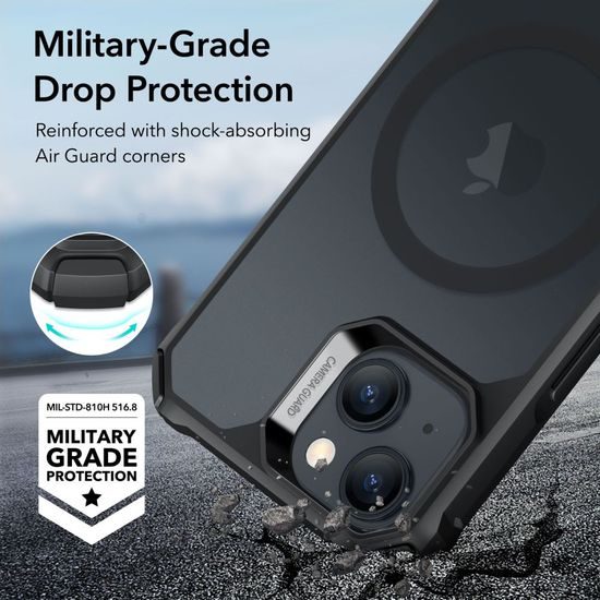 ESR Air Armor HaloLock s MagSafe obal, iPhone 15, černý