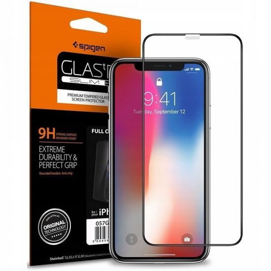 Spigen Full Cover Glass FC Tvrzené sklo, iPhone XR / 11, černé