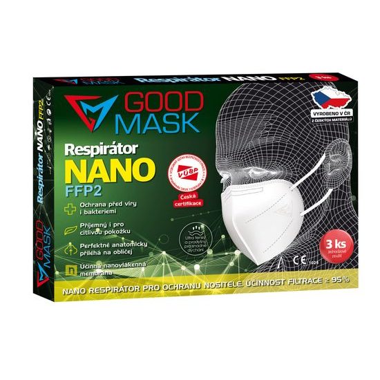 Nanorespirátor FFP2 GOOD MASK GM2 NANO - 3ks