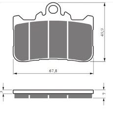 BRZDOVÉ DESTIČKY GOLDFREN 434 S33 STREET FRONT