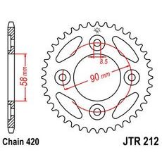 ŘETĚZOVÁ ROZETA JT JTR 212-37 37 ZUBŮ, 420