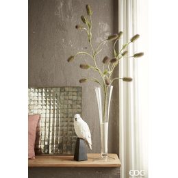 Keramická váza Manos šedá/stříbrná, 29x10x17 cm