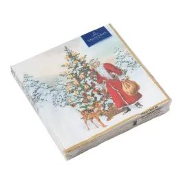 Winter Specials vánoční ubrousky, Santa se stromečkem, 33 x 33 cm