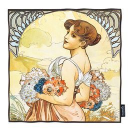 Hedvábná šála Summer, Alfons Mucha