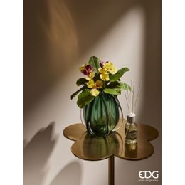 Váza ve tvaru jahody zlatá, 26x22 cm