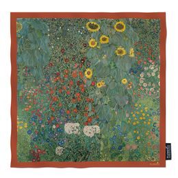 Hedvábný šátek Garden wiht Sunflowers, Gustav Klimt