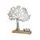 Dekorace kovový strom života se svícnem na dřevěném klínku, 8x33x33 cm