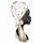 Dekorace hlava černošky Mara bílo-zlatá, 11x21,5x41 cm