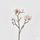 Umělá květina větvička magnolie bílá, 53 cm