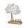 Dekorace kovový strom života se svícnem na dřevěném klínku, 8x23x26 cm