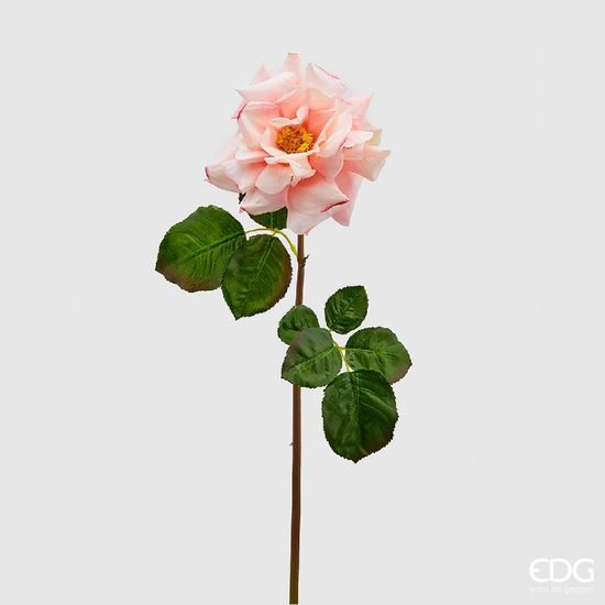 Umělá květina růže růžová, 55 cm