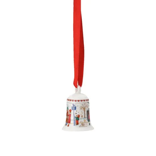 Porcelánový mini zvonek motiv Tramvaj, Christmas Sounds, 5 cm, Rosenthal