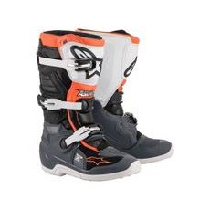 TOPÁNKY TECH 7 S, ALPINESTARS, DETSKÉ (ČERNÁ/ŠEDÁ/BÍLÁ/ORANŽOVÁ FLUO) 2024