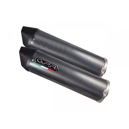 DUAL BOLT-ON SILENCER GPR FURORE S.39.FUPO MATTE BLACK INCLUDING REMOVABLE DB KILLERS