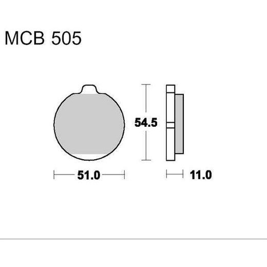 BRZDOVÉ OBLOŽENIE LUCAS MCB 505 ORGANICKÉ