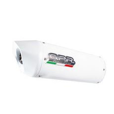 SLIP-ON EXHAUST GPR ALBUS H.121.ALB WHITE GLOSSY INCLUDING REMOVABLE DB KILLER AND LINK PIPE