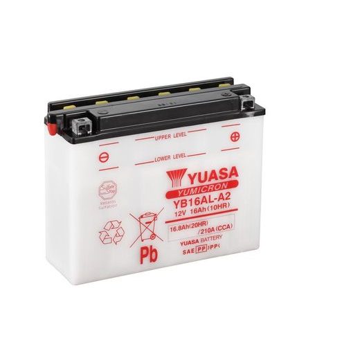 YUMICRON BATTERY WITH ACID YUASA YB16AL-A2