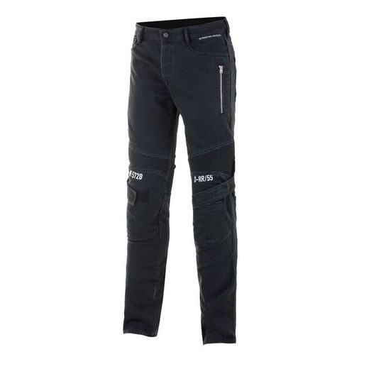 NOHAVICE RYU TECH DENIM KOLEKCE DIESEL JEANS, ALPINESTARS (SEPRANÁ ČIERNA)