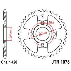 ŘETĚZOVÁ ROZETA JT JTR 1078-60 60 ZUBŮ, 420